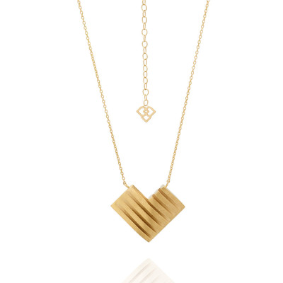 Roller-Coaster |  Pendant Necklace Silver 92 Gold Plated
