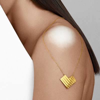 Roller-Coaster |  Pendant Necklace Silver 92 Gold Plated