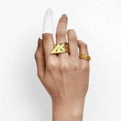 Azulejo | Slim Ring Silver 925 Gold-Plated