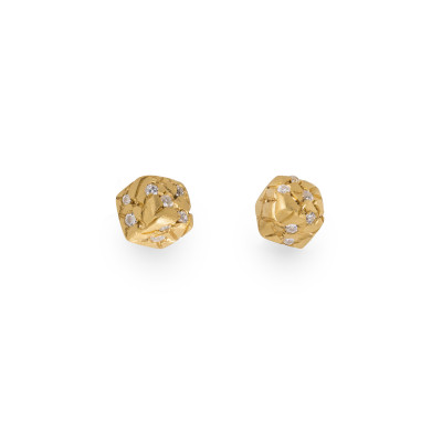 Calçada | Earrings Silver 925 Gold-Plated 24 CZ