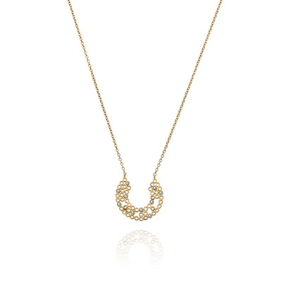 Tube | Necklace Silver 925 Gold Plated 10 CZ
