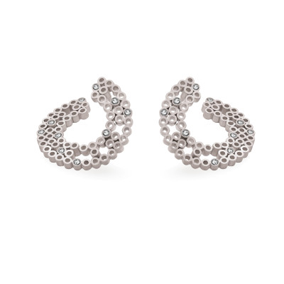 Tube | Hoop Earrings Silver 925 20 CZ