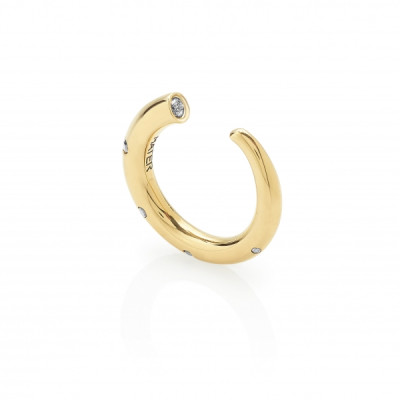 Be Mine | Anel Slim Prata 925 Plaqueado a Ouro 9 CZ