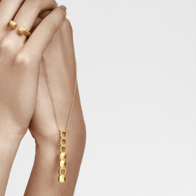 Calçada | Colar com Pendente Prata 925 Plaqueado a Ouro