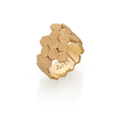 Leixões | Bold Ring Silver 925  Gold-Plated