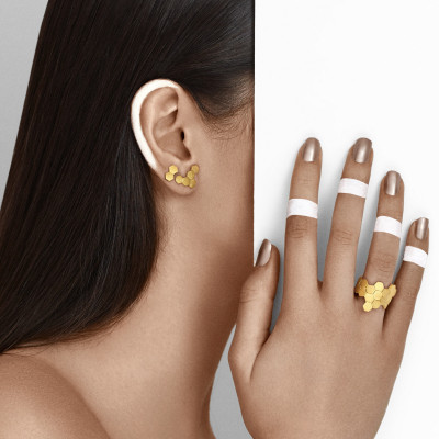 Leixões | Anel Bold Prata 925 Plaqueado a Ouro