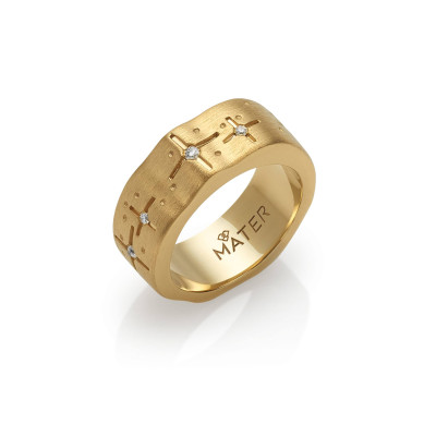 Pyxis | Anel Bold Ouro Amarelo 19.2Kt e Diamantes