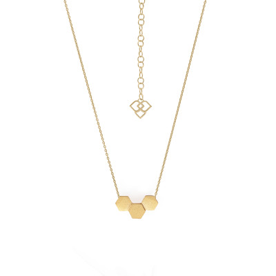 Leixões |  S Necklace Sterling Silver 925 Gold-Plated