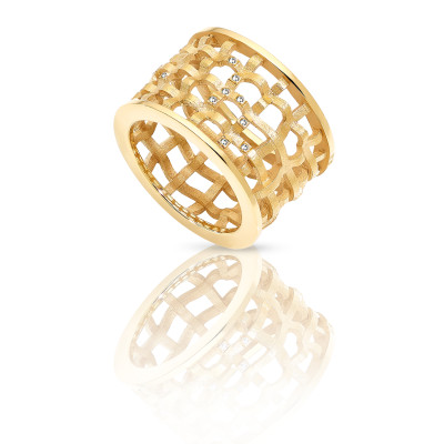 Douro | Anel Bold Plaqueado a Ouro 14 CZ