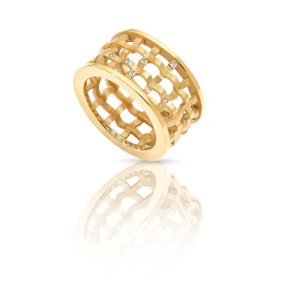 Douro | Ring Silver 925 Gold-Plated 13 CZ