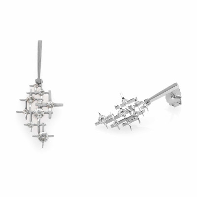 Pyxis | Earrings White Gold 19k (or Yellow Gold) and Diamond