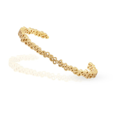 Labirinto | Pulseira Prata 925 Plaqueado a Ouro