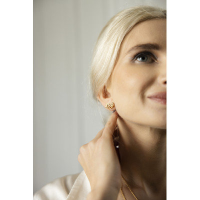 Labirinto | Brincos Mini Prata 925 Plaqueados a Ouro