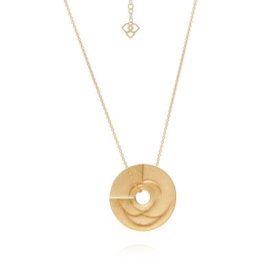 Camélias | Open Petal Pendant Necklace Silver 925 Gold-Plated