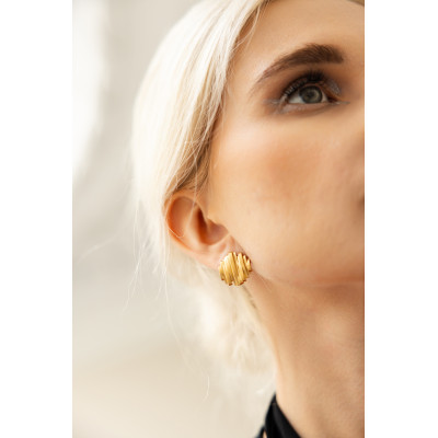 Mar | Brincos Médios Prata 925 Plaqueados a Ouro