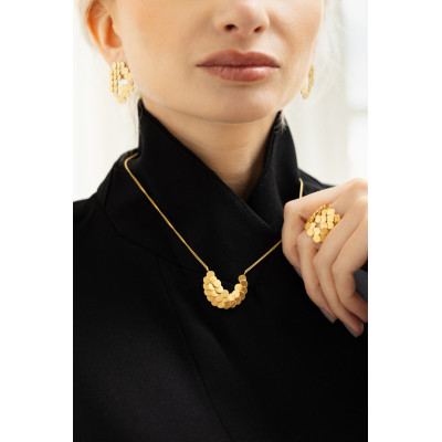 Scales | Colar Circular Prata 925 Plaqueado a Ouro