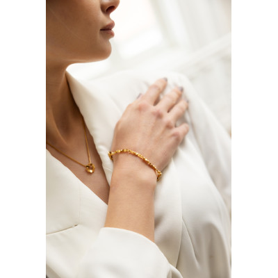 Ordem & Caos | Pulseira Prata 925 Plaqueada a Ouro