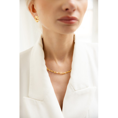 Ordem & Caos | Colar Gargantilha Prata 925 Plaqueado a Ouro