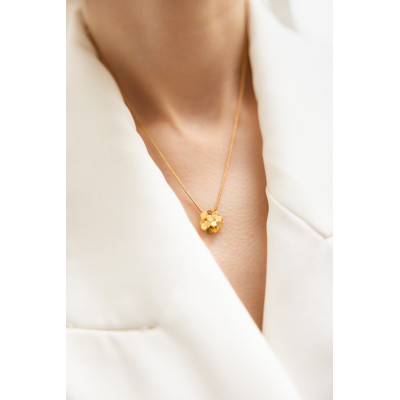 Ordem & Caos | Colar Círculo Prata 925 Plaqueado a Ouro