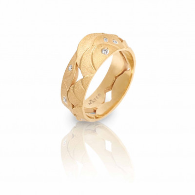 Camélias | Ring Silver 925 Gold-Plated 9 CZ